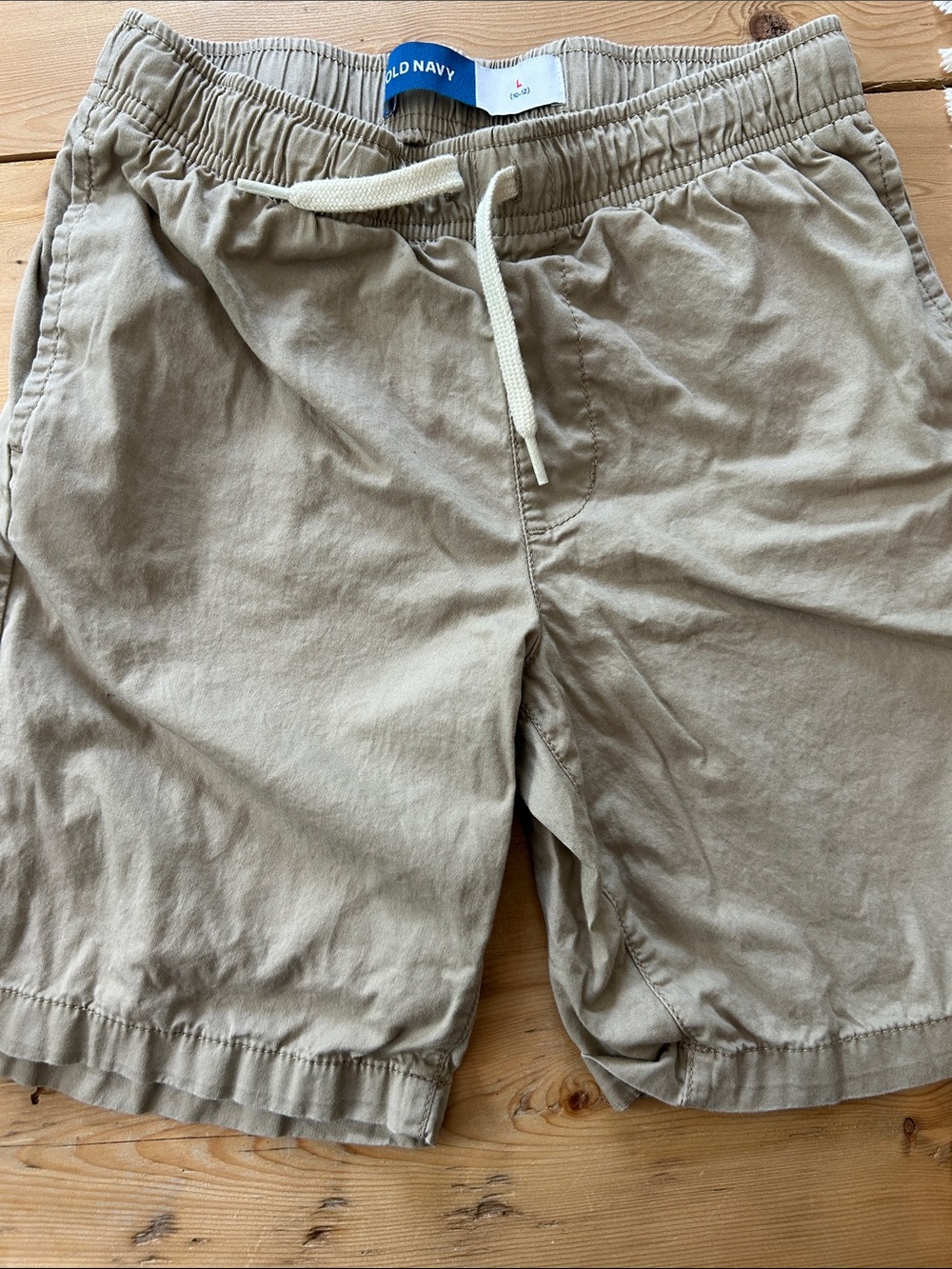 Old Navy Boy’s Khaki Drawstring Casual Shorts Large 10-12